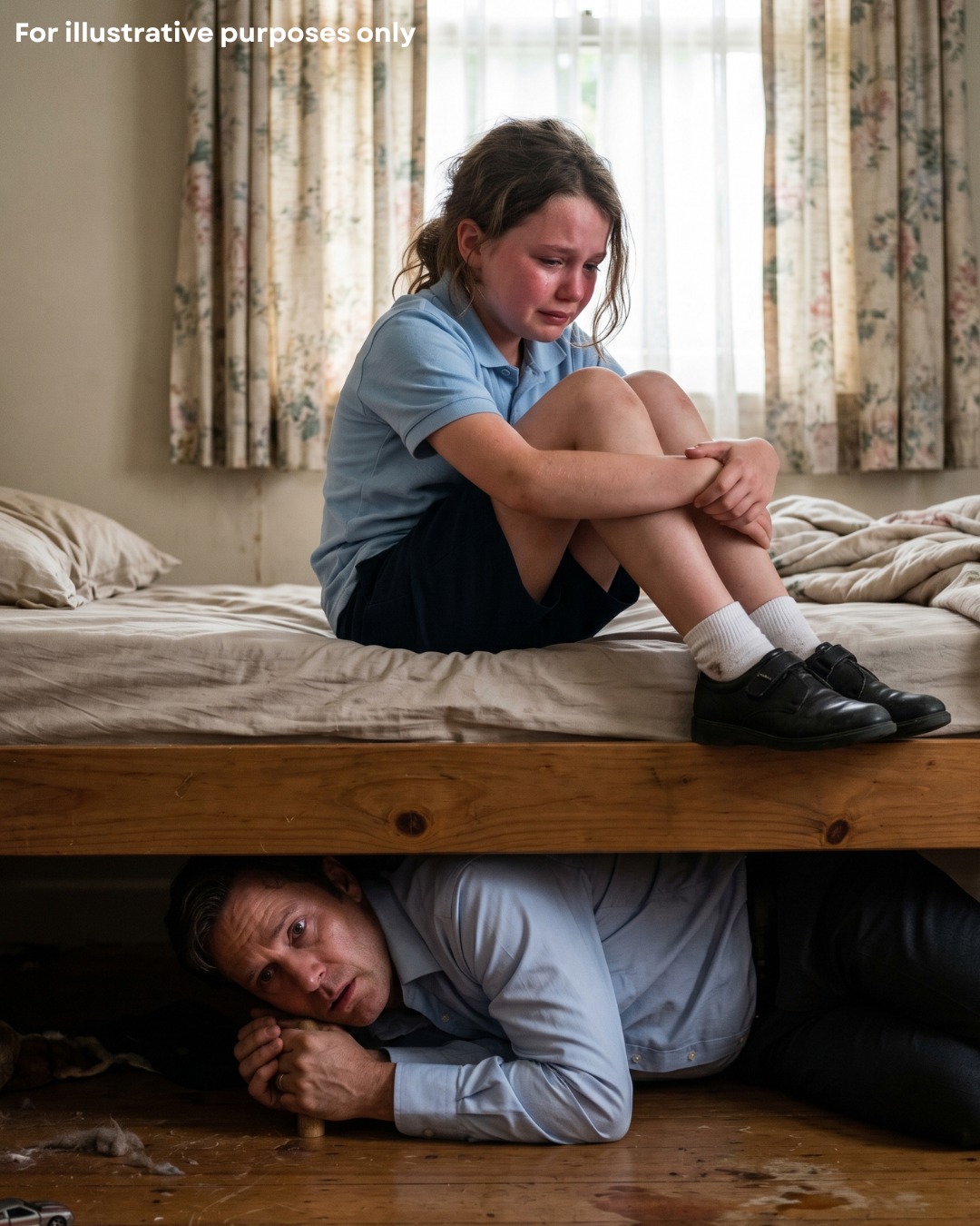 HIS NEIGHBOR WOULDN’T STOP REPORTING THE SOUND OF A GIRL CRYING INSIDE HIS HOUSE—THEN HE HID BENEATH HIS DAUGHTER’S BED AND HEARD HER PLEAD FOR SOMEONE TO SPARE HER