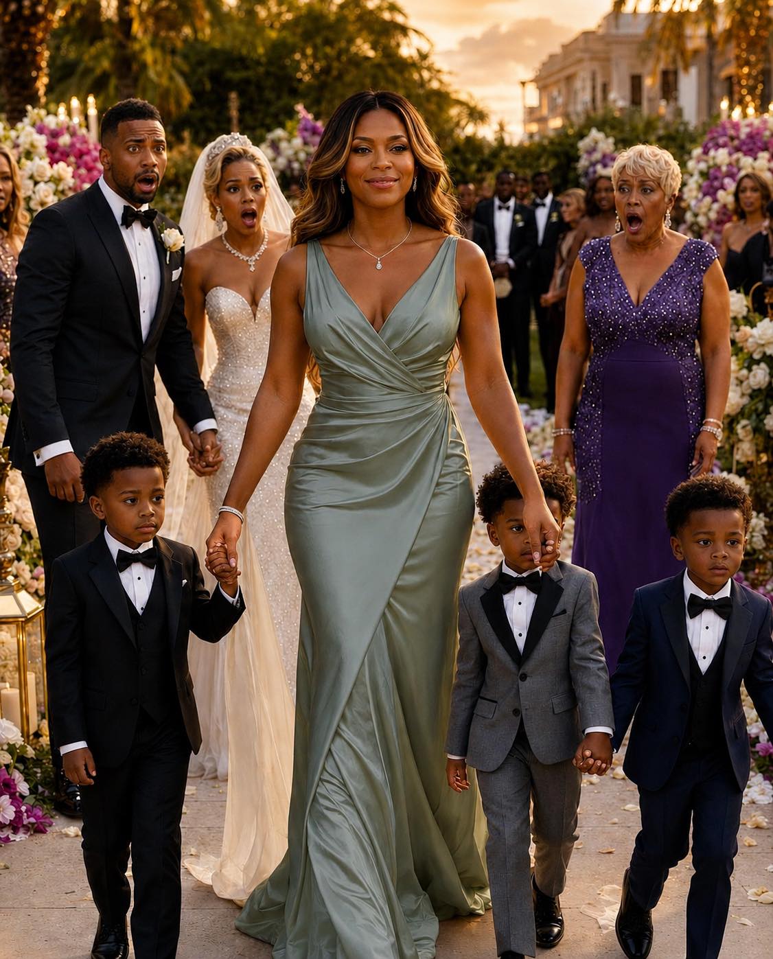 His Mother Invited His Ex-Wife to Be Mocked at a Luxury Wedding — Until Guests Noticed the Three Boys Looked Exactly Like the Groom