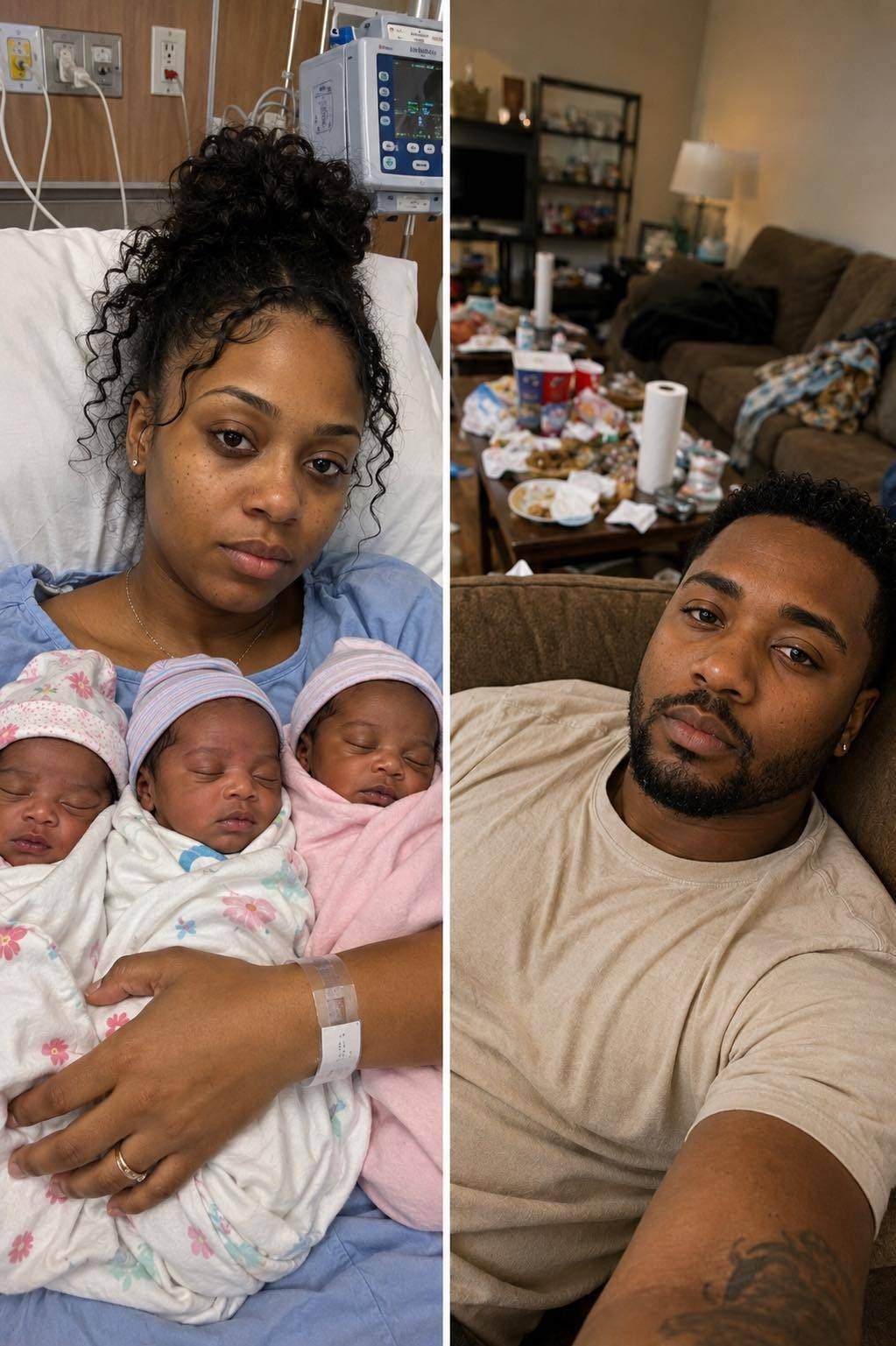 I Came Home With Newborn Triplets… and My Husband Was Angry About the Mess