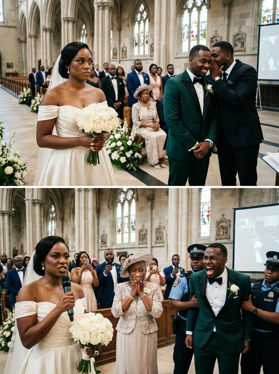 I walked into my own wedding with a black eye hidden under makeup, and the man waiting at the altar smirked like he owned me. Then I heard him whisper, “Let her learn her lesson.” So when the vows began, I took the microphone and said, “My future was never going to include silence.” The video started playing, the room went still, and in one brutal minute, everything shattered