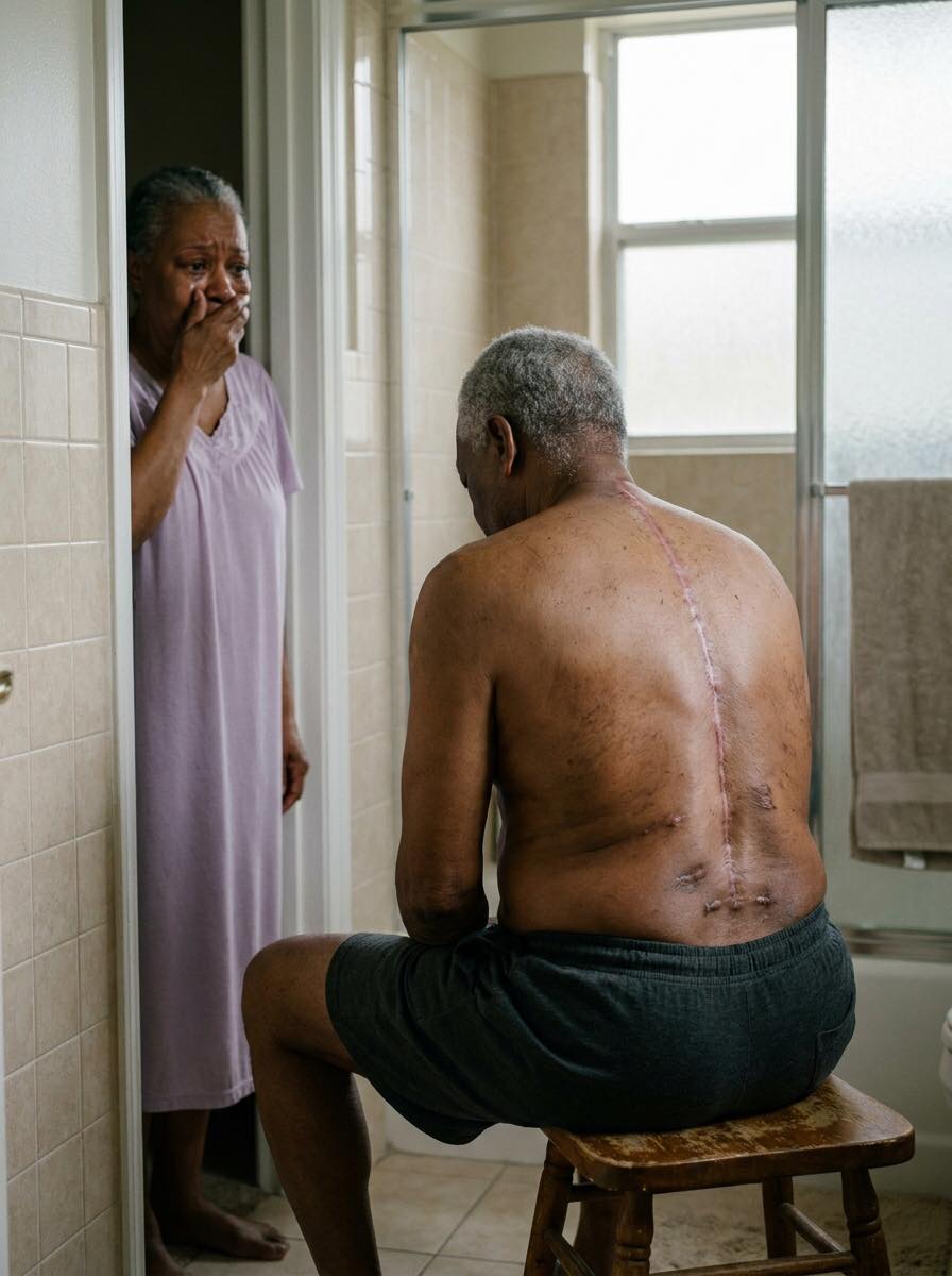 My husband used to lock himself in the bathroom every morning at 4 a.m. for thirty-five years. And the night I finally looked through the keyhole, I understood why he always whispered, “I’m doing this to protect you.”
