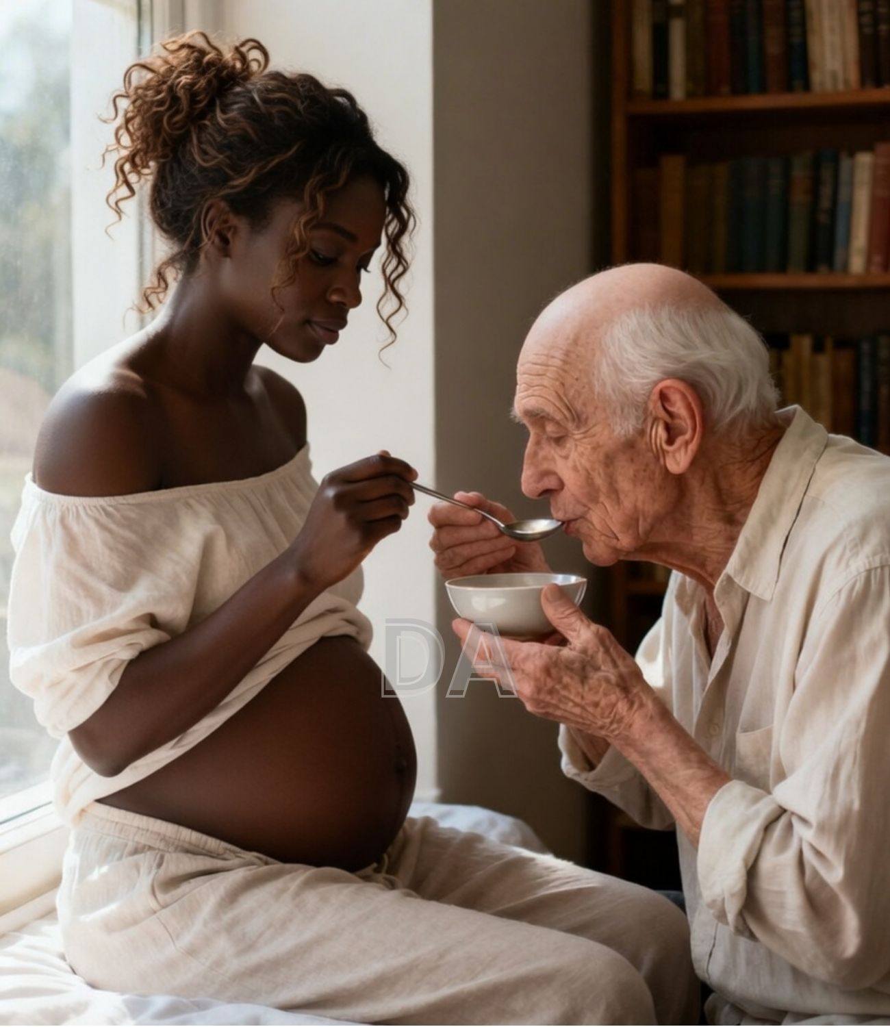 I married my 80-year-old neighbor to save his house… and then I got pregnant and his family came seeking revenge…