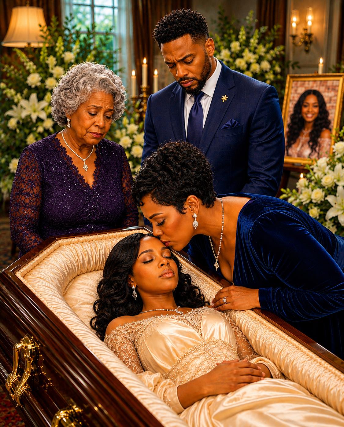 At my daughter’s funeral, her husband’s mistress leaned close and whispered, “I won”… until the lawyer stepped forward, asked for silence, and began reading the will.