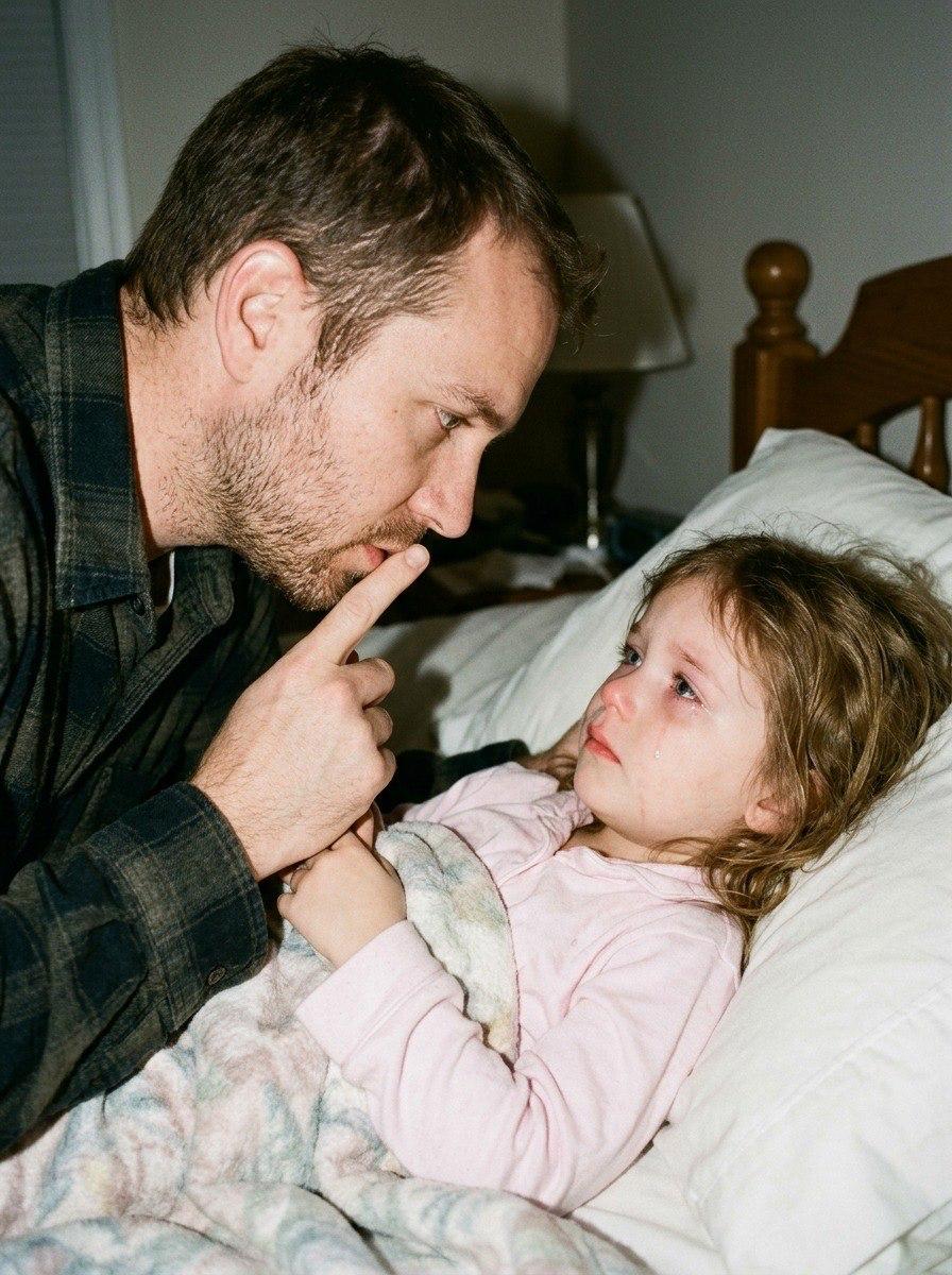 “Dad… my back hurts so much I can’t sleep tonight. Mom said I shouldn’t tell you.”