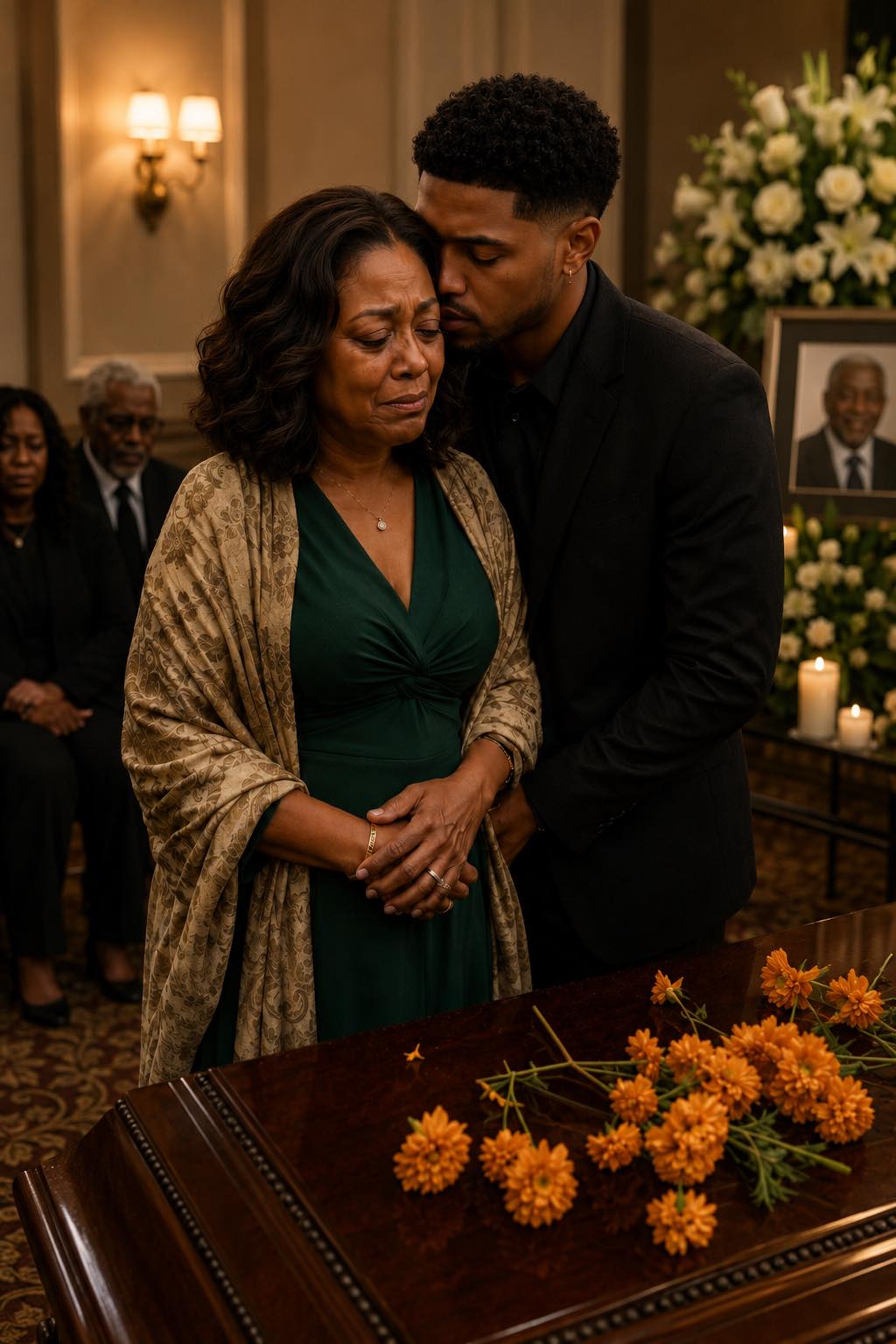 At my husband’s funeral, my son squeezed my hand. And he whispered, “You’re no longer part of this family.”