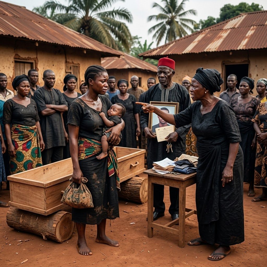 The Whole Village Cried When Nkechi’s Husband Was Declared Dead in the River — But No One Knew the Man They Buried Without a Body Had Faked Everything to Escape His Wife, His Child, and the Truth