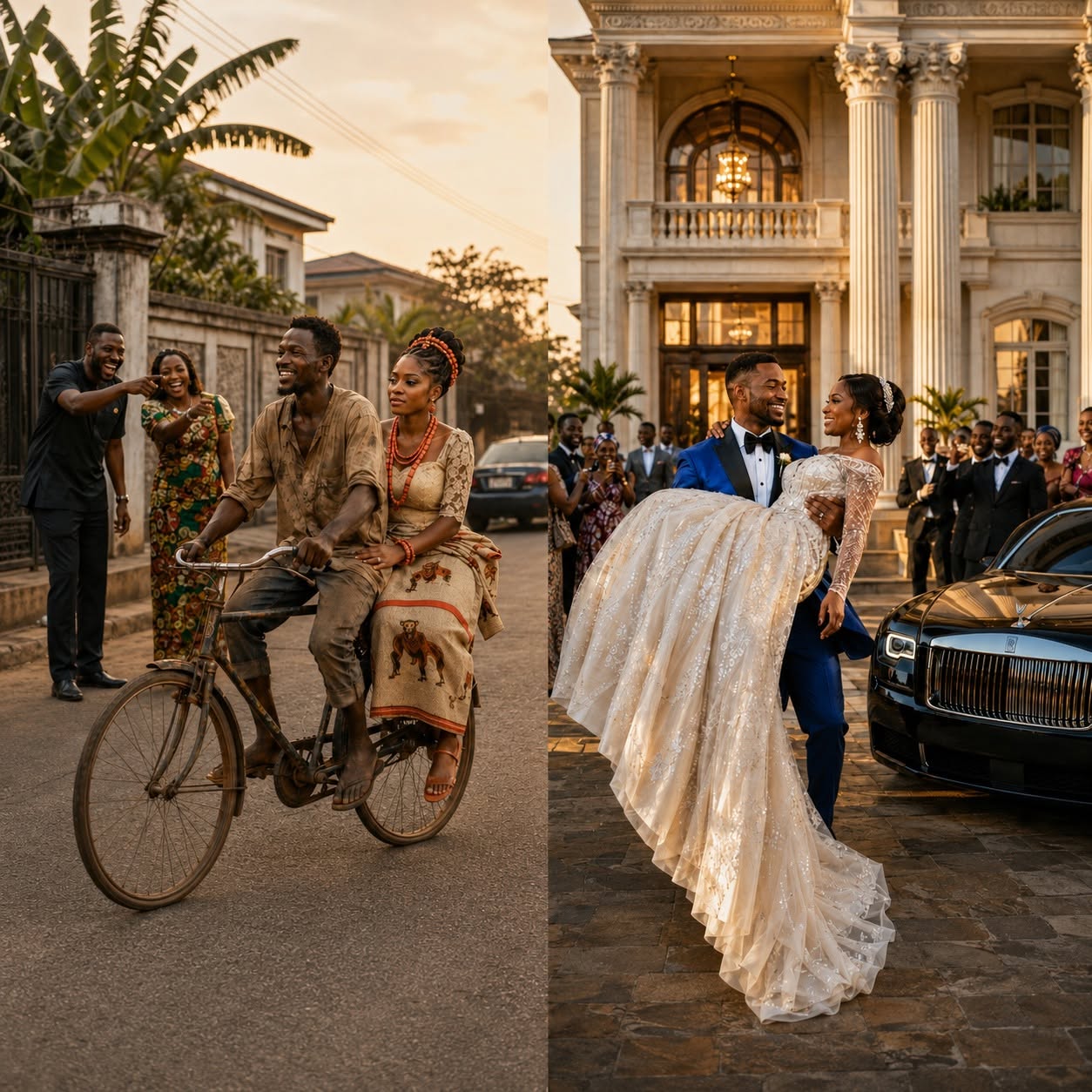 They Laughed When Her Groom Came On A Bicycle, Unaware He Is The Richest Man
