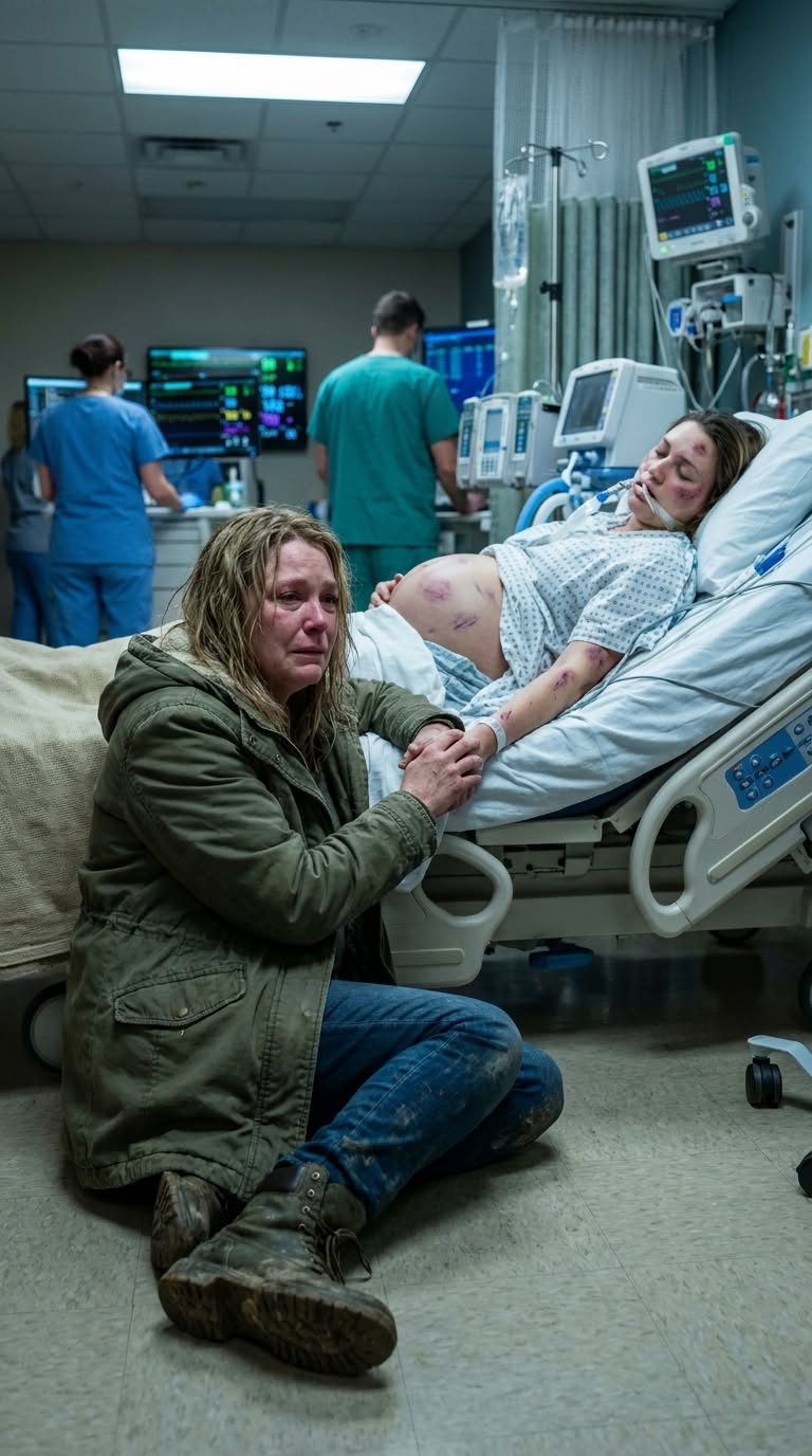 At 5 AM, the police found my 5-month pregnant daughter bleeding out at a freezing bus stop. “Her husband and his mother beat her,” the doctor whispered. “She and the baby won’t survive the night.” My heart completely stopped. Her arrogant, wealthy husband thought he could commit murder and get away with it. He didn’t know about my past. I didn’t cry. I made one phone call to the men I used to work with. His entire mansion was about to become a graveyard.