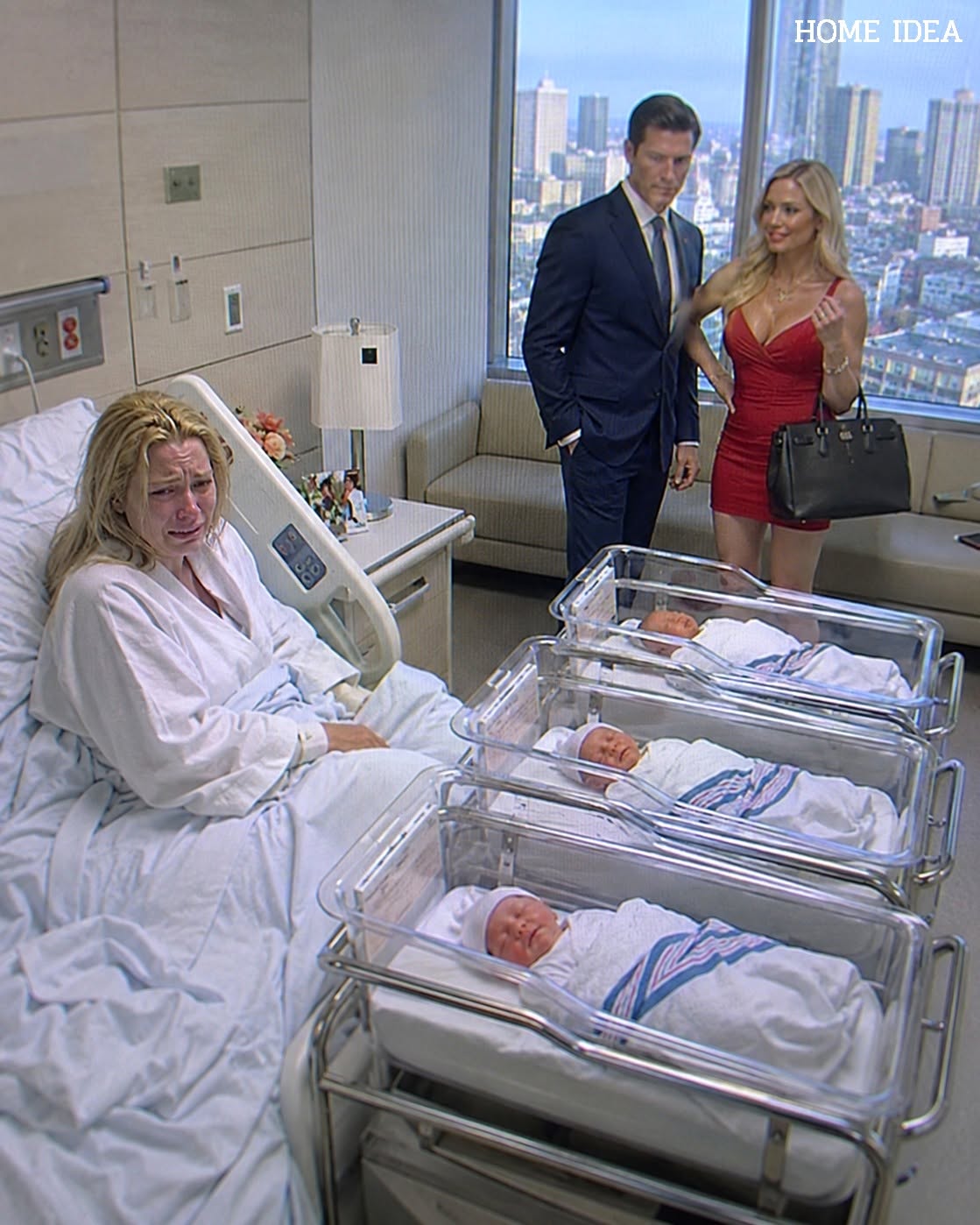 After I gave birth to our triplets, my husband walked into my hospital room with his mistress — who was proudly carrying a Birkin bag.