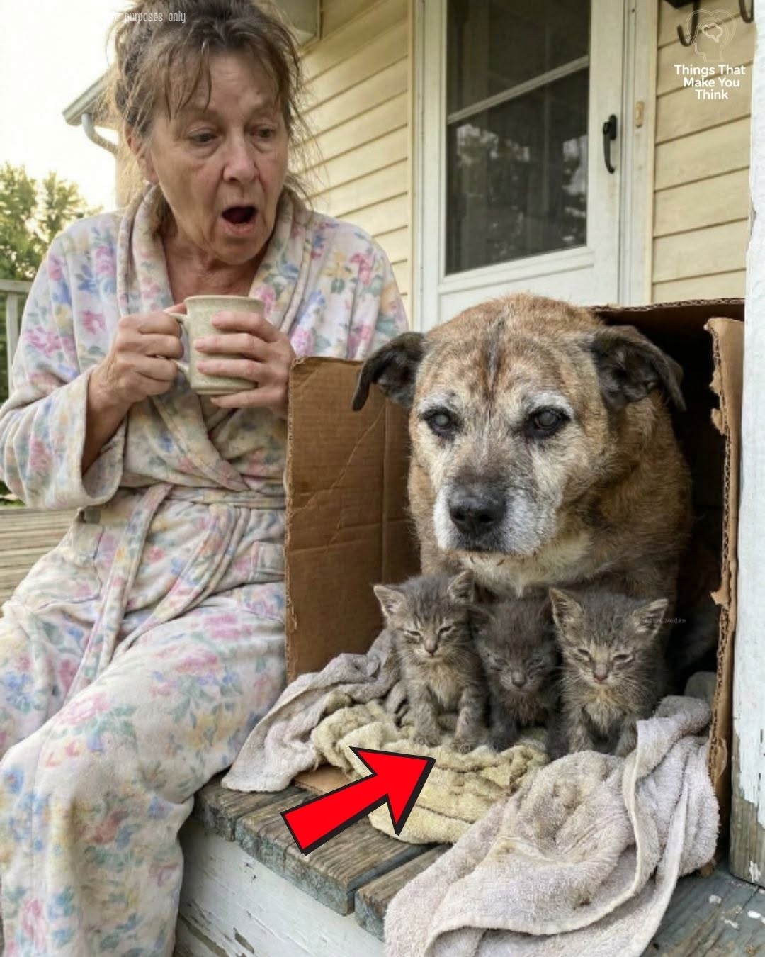 The Old Dog Who Found Three Kittens and Became a Mother Again