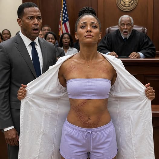 My husband thought I was just a weak housewife, someone he could bruise, silence, and lie about forever. But in court, I stood before the judge, opened my coat, and showed the scars he had explained away. “Objection?” I asked calmly. “Then let me testify.” As a former forensic doctor, I named the impact angle, healing timeline, and weapon type—until every sentence of his story collapsed.