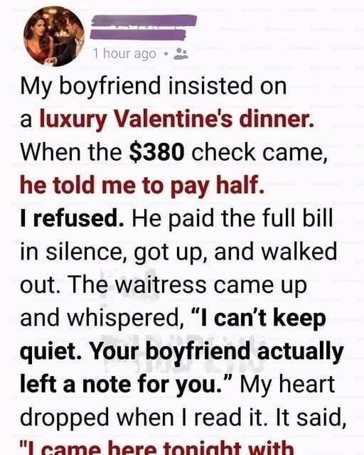 Cruel Valentine Dinner Test Reveals Why A Seven Year Romance Failed