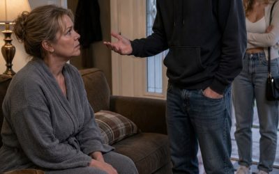 My eighteen-year-old son walked into my living room with a girl behind him and told me that because he paid 0 a month, he could bring whoever he wanted into my house. I was sitting on the couch in my gray housecoat, still tired from work, while the grocery receipt under the TV remote showed more than his whole “rent” had cost me before dinner was even cooked. That was when I realized this argument was not really about money—it was about whether my own child thought I had become easy to overrule.