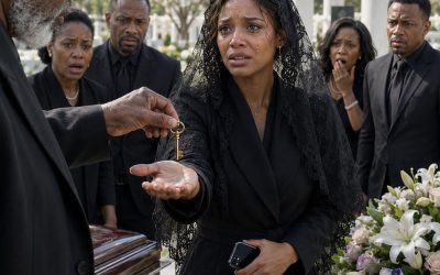 At my mother’s funeral, the gravedigger quietly pulled me aside and said, “Ma’am, your mom paid me to bury an empty coffin.” I told him to stop playing games. Then he slipped a key into my hand, whispered, “Don’t go home. Go to Unit 16 right now,” and my phone lit up with a message from my mother: “Come home alone.”