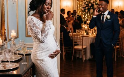 An hour before my wedding, I hid in the bathroom, overwhelmed by morning sickness. Then I heard my fiancé whisper, “I never loved her… this baby doesn’t change anything.” I was about to run out and call off the wedding—until a message stopped me: “Don’t do that.” The decision I made next changed my life forever.