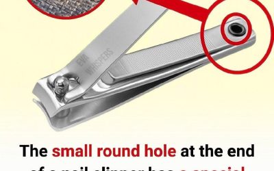 The small round hole at the end of the nail clipper is useful