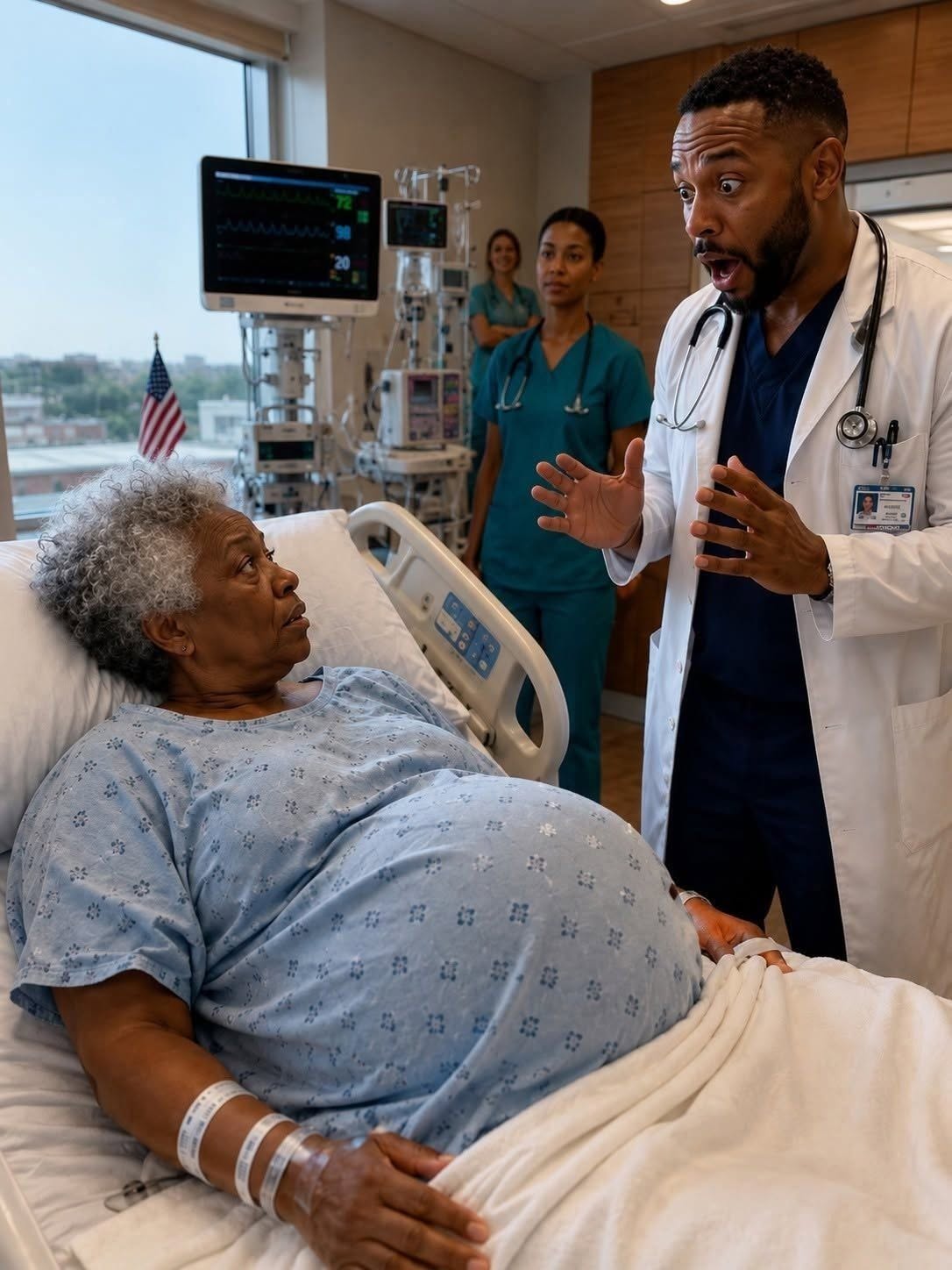 A 65-YEAR-OLD WOMAN DISCOVERED SHE WAS PREGNANT. BUT WHEN THE TIME CAME TO GIVE BIRTH, THE DOCTOR EXAMINED HER AND WAS S:HOCKED BY WHAT HE SAW.