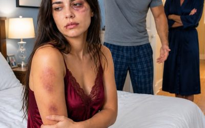 At 3 a.m., my husband yanked me out of bed and hit me until my lip bled, shouting: “Get up, useless woman!” His mother stood there laughing. I made it to the police station before collapsing. The revenge that followed destroyed them both.