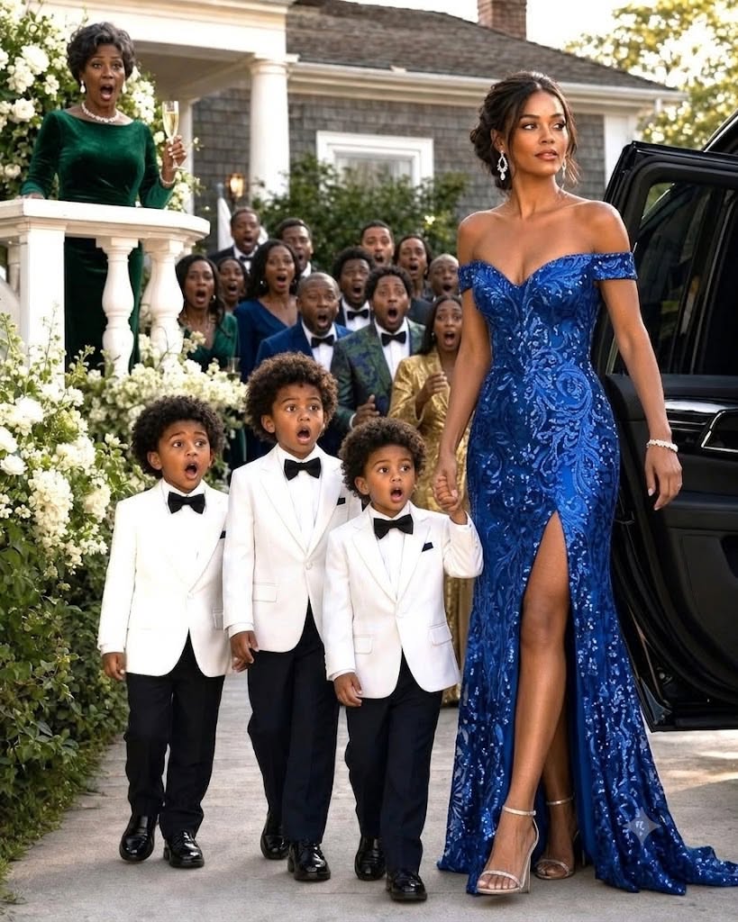I took my 5-year-old triplets to my billionaire ex-husband’s wedding… and the second their family saw them, the entire mansion stood in grave silence.