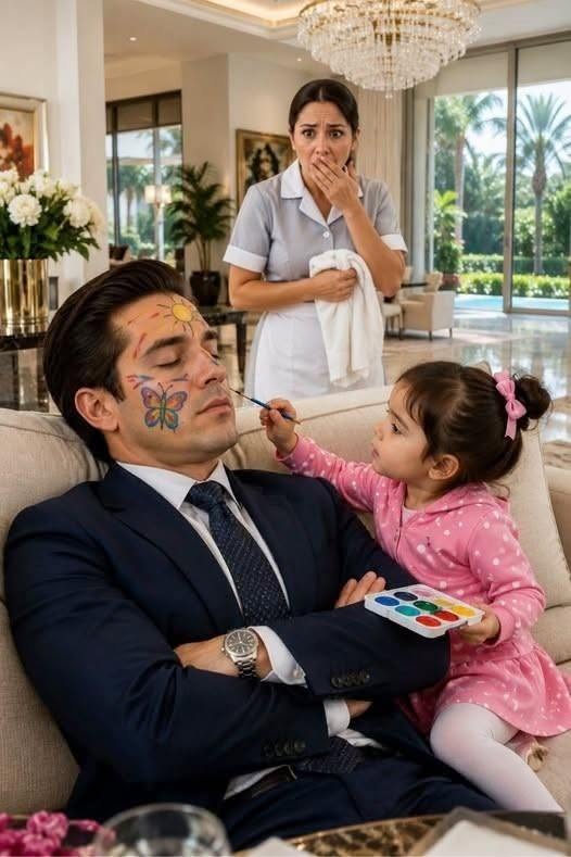 The girl painted the face of the sleeping millionaire and ended up discovering the real mansion thief