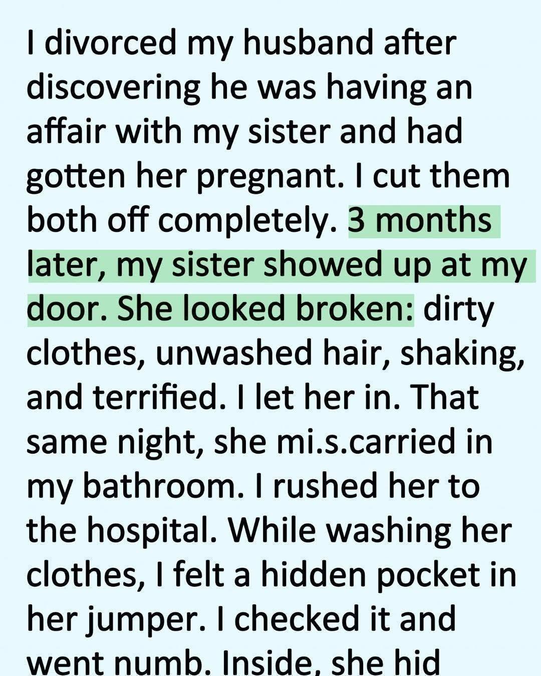 I Hated My Sister for Destroying My Marriage… Until the Night She Lost the Baby